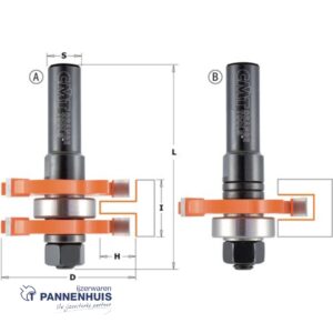 CMT Tand- en groeffrezenset HW D=47,6 x 19mm S=12 Z2