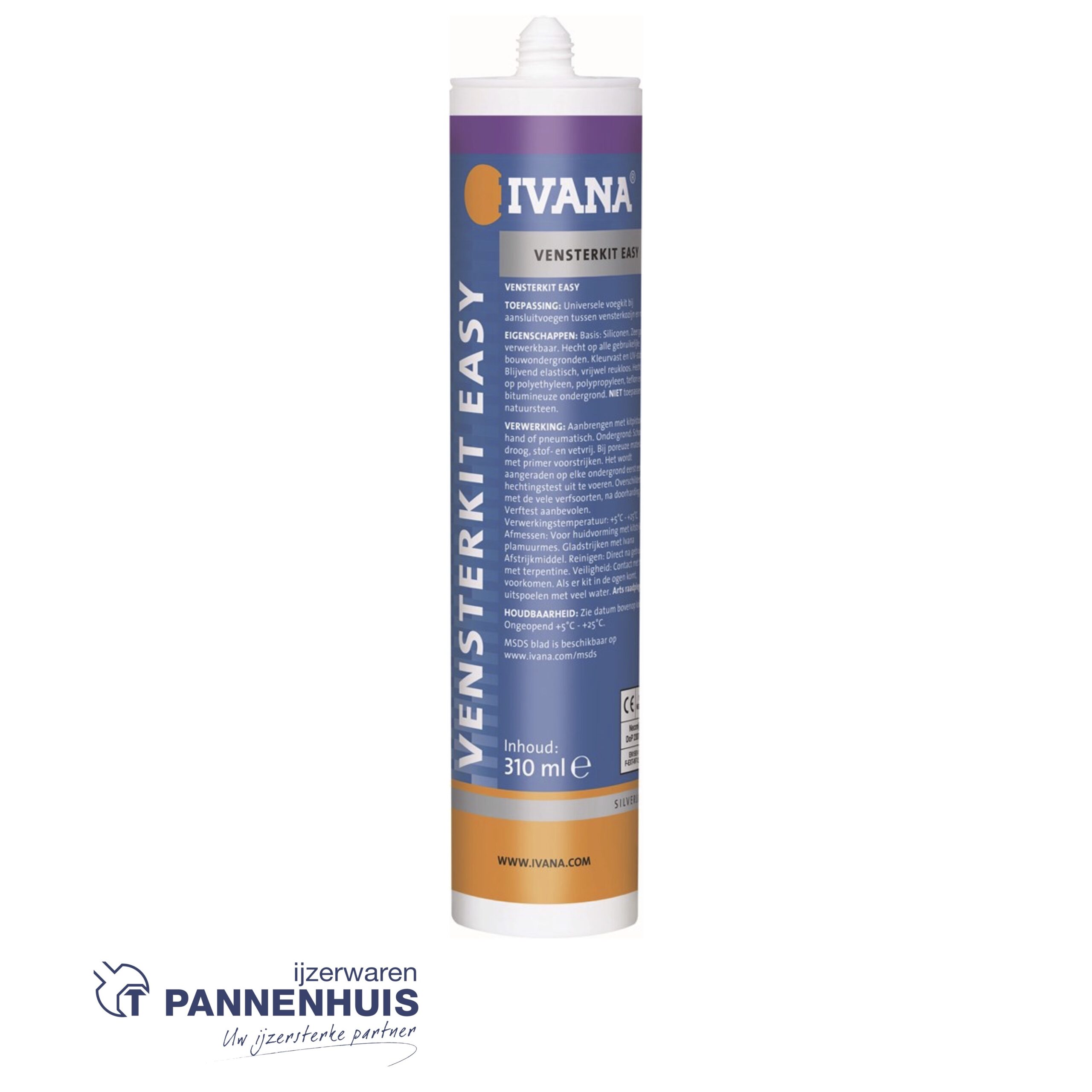 Ivana Vensterkit Easy wit overschilderbaar 310 ml