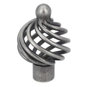 Meubelknop CAGE 34 mm Tinnen antiek (108 7)