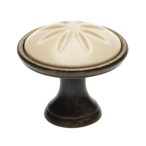 Meubelknop Messing Antiek Beige (101 3)