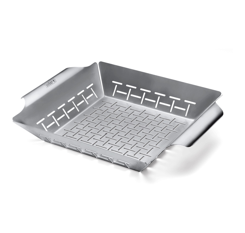 Weber Deluxe Grillkorf groot RVS