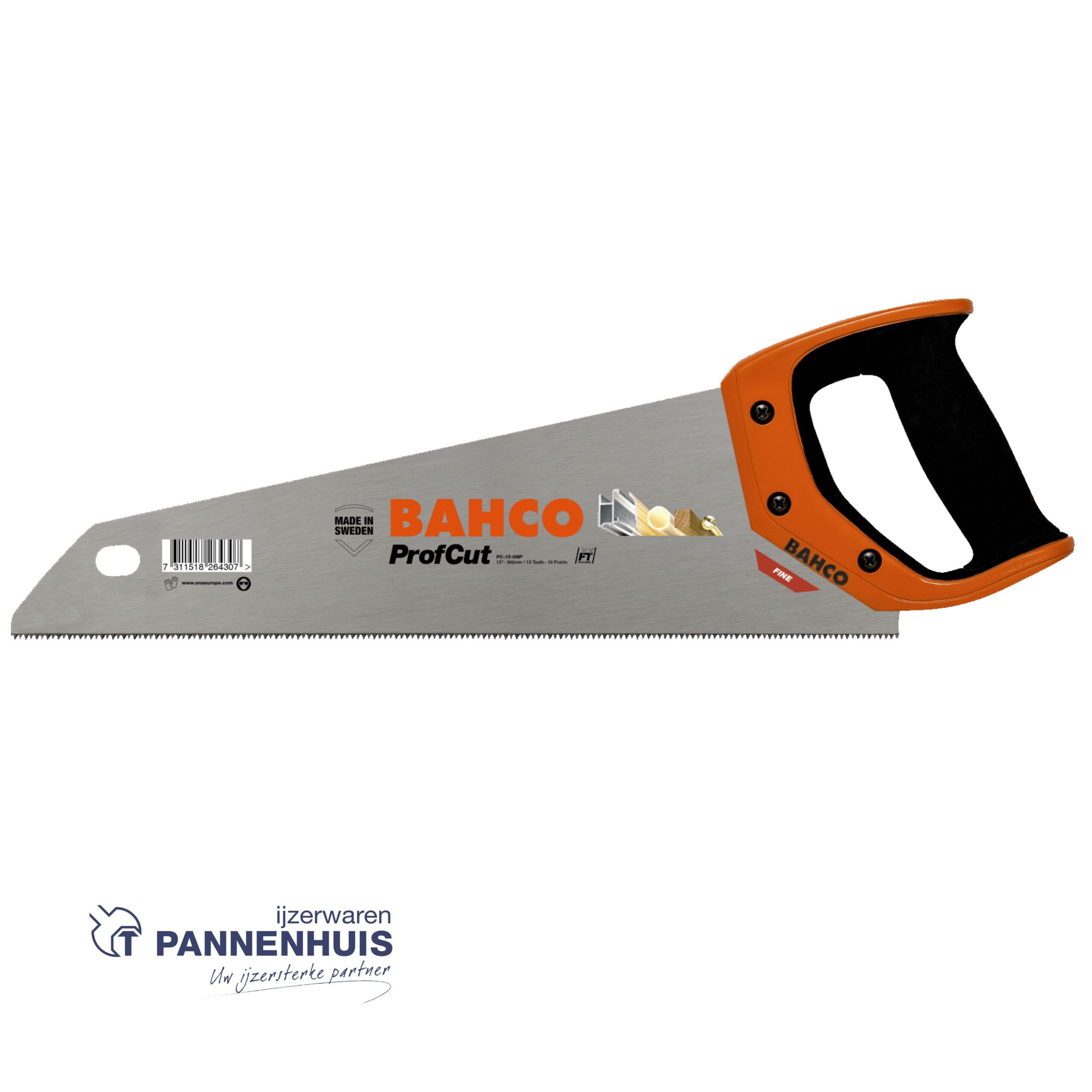 Bahco handzaag kunststof laminaat hout 15" 375 mm