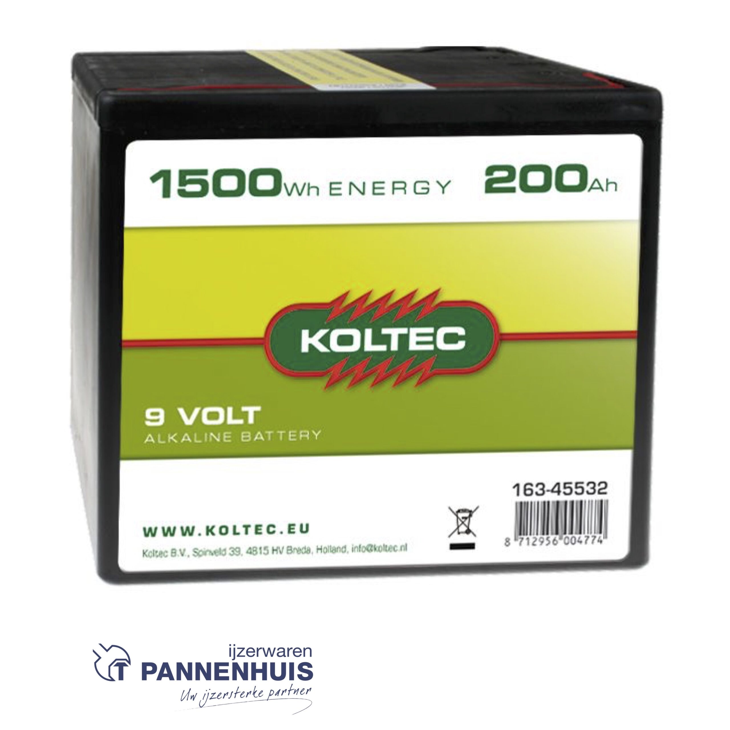 Koltec batterij Alkaline 9v 200ah