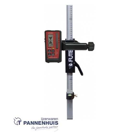 Futech Lasermeetlat met snelklem 240cm - Afbeelding 2