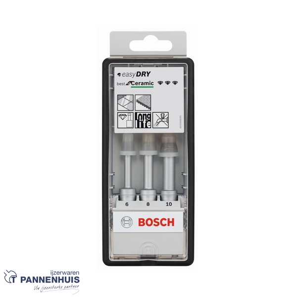 Bosch 3-delige Diamantborenset boren Ceramic 6,8,10 mm - Afbeelding 2