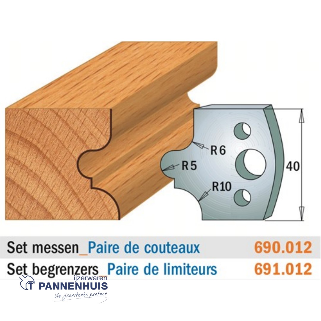 CMT Profielmessen I=40x4mm 2 stuks nr.012