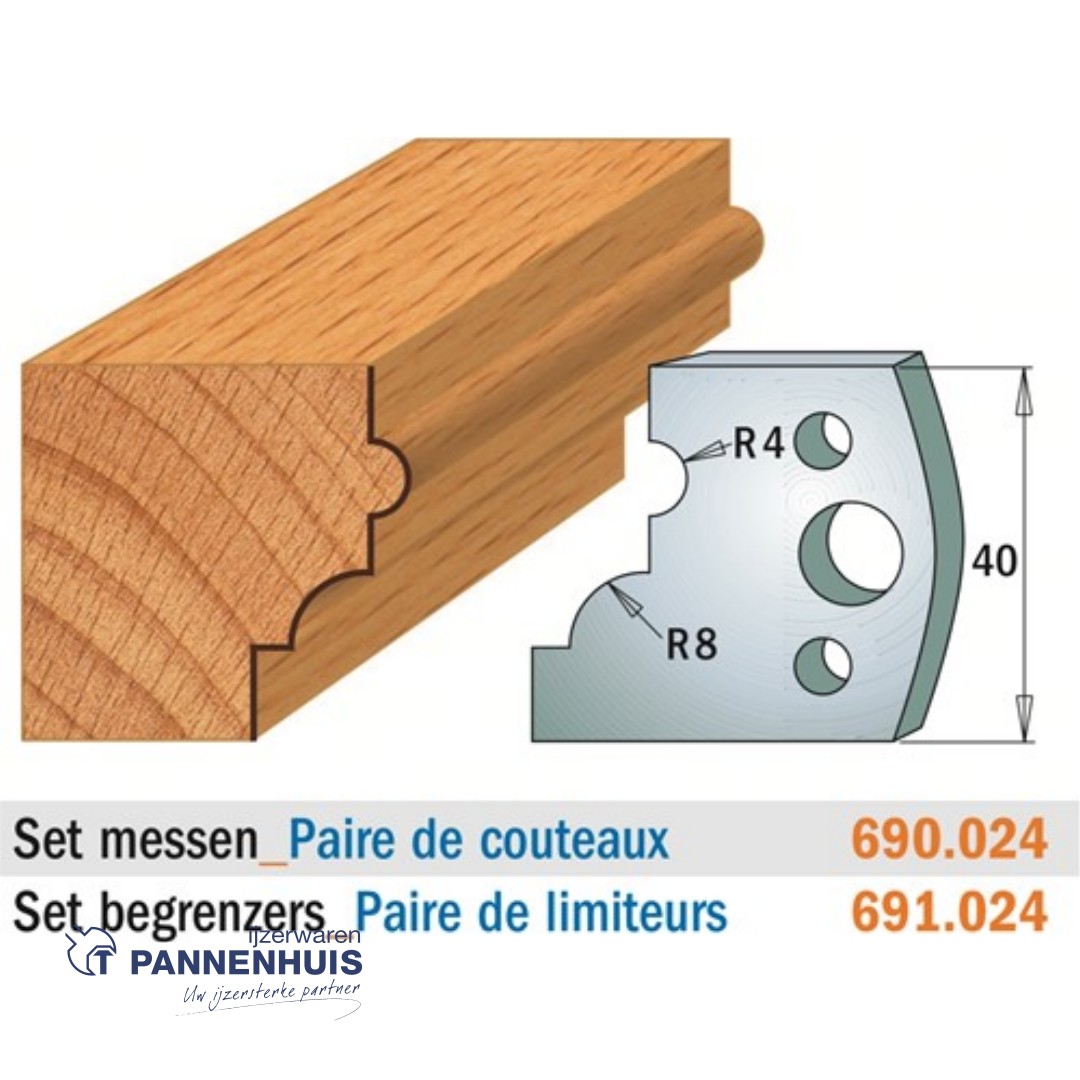 CMT Profielmessen I=40x4mm 2 stuks nr.024
