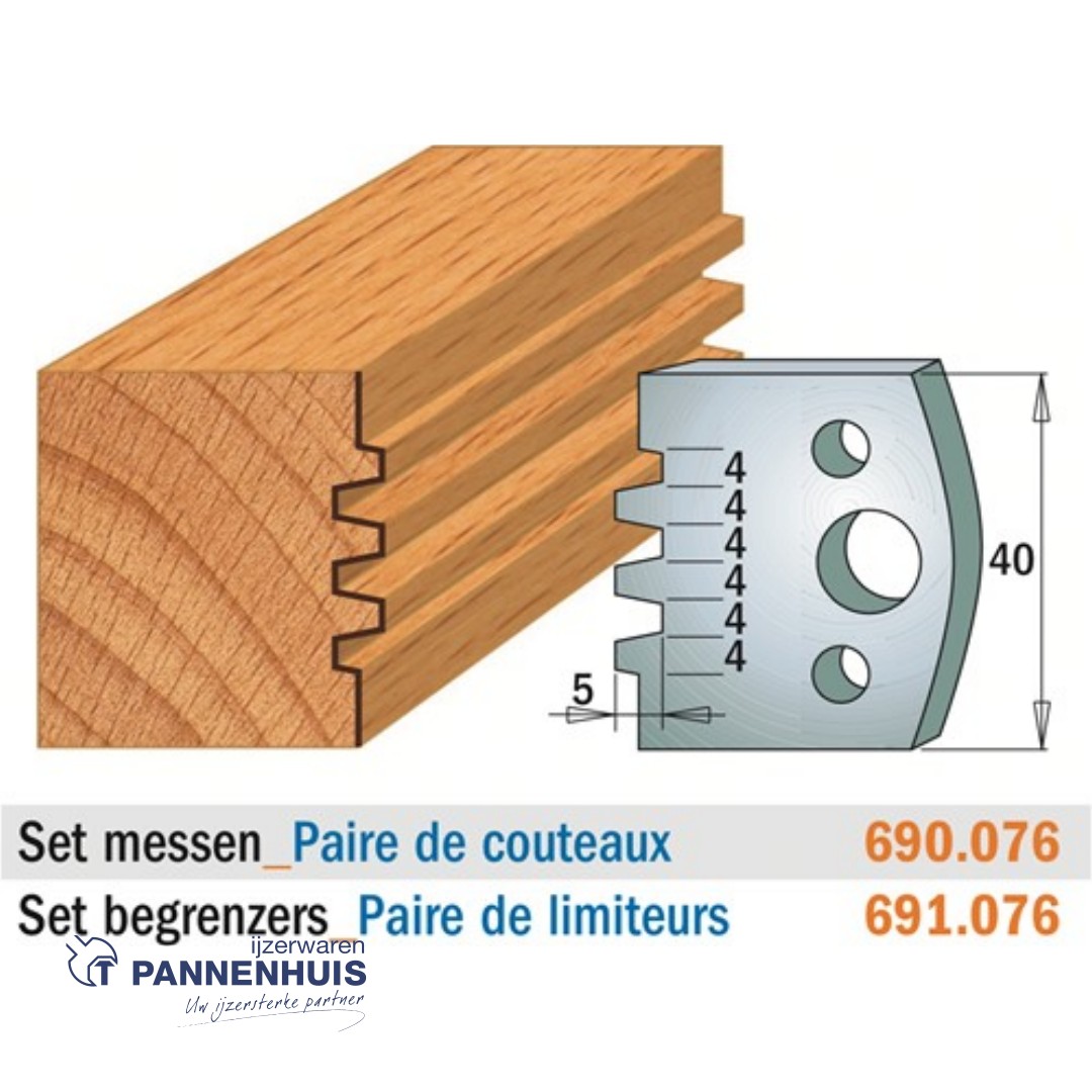 CMT Profielmessen I=40x4mm 2 stuks nr.076