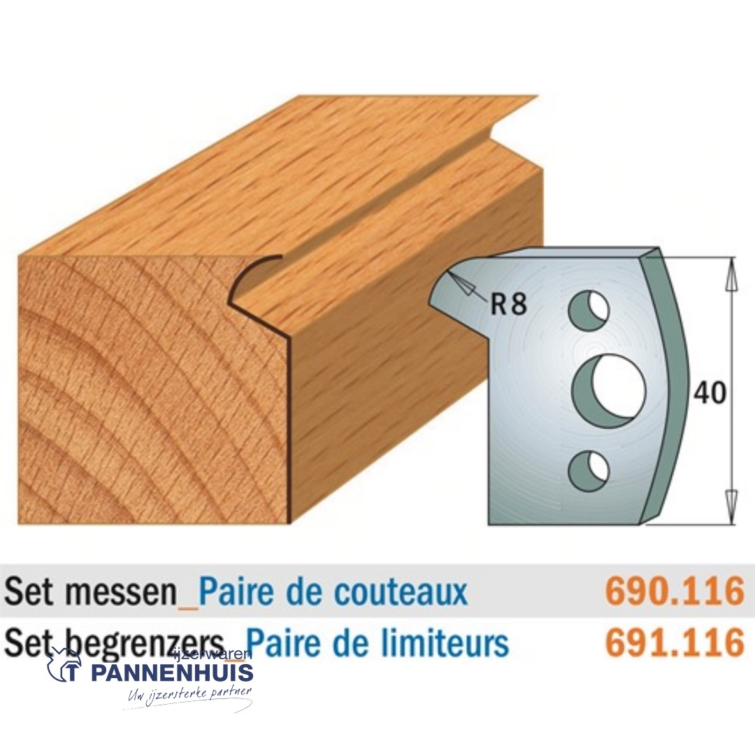 CMT Profielmessen I=40x4mm 2 stuks nr.116