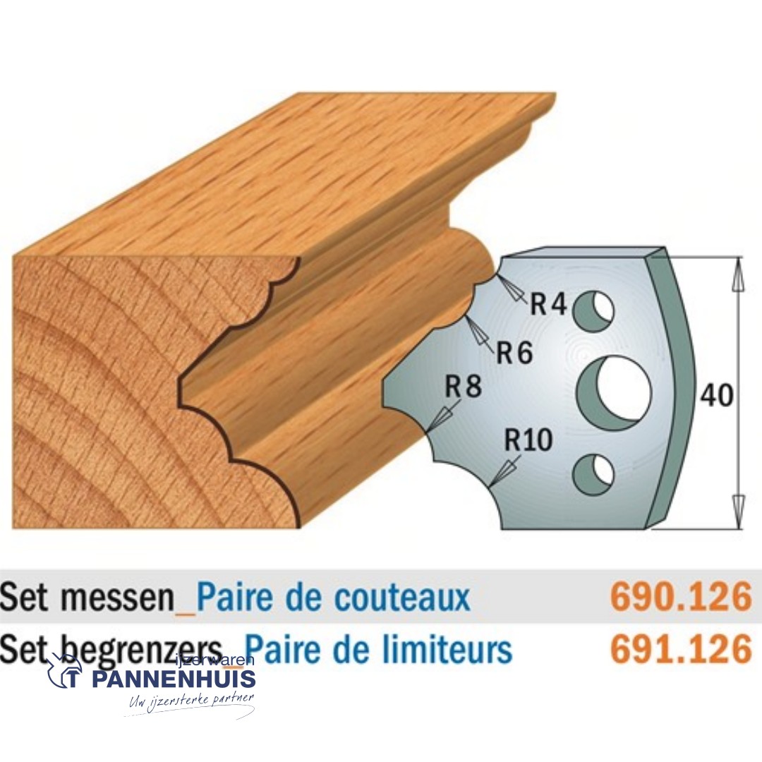 CMT Profielmessen I=40x4mm 2 stuks nr.126