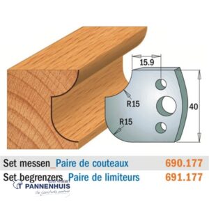 CMT Profielmessen I=40x4mm 2 stuks nr.177