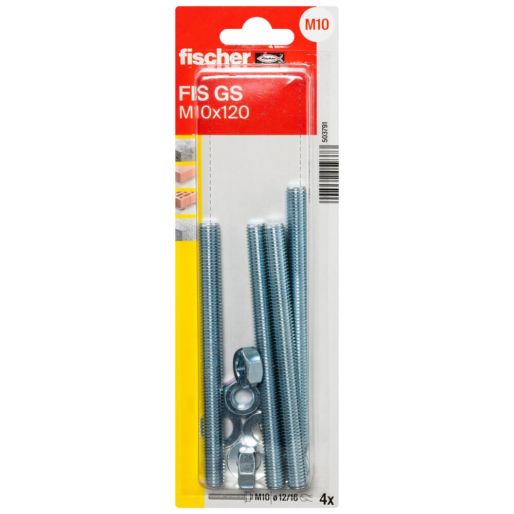 fischer Draadstang FIS GS M10X120 K NV (blister) - Afbeelding 2