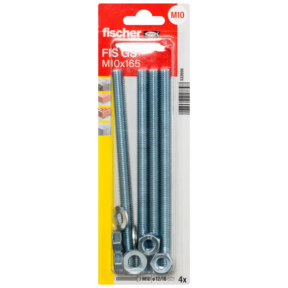 fischer Draadstang FIS GS M10X165 K NV (blister) - Afbeelding 2
