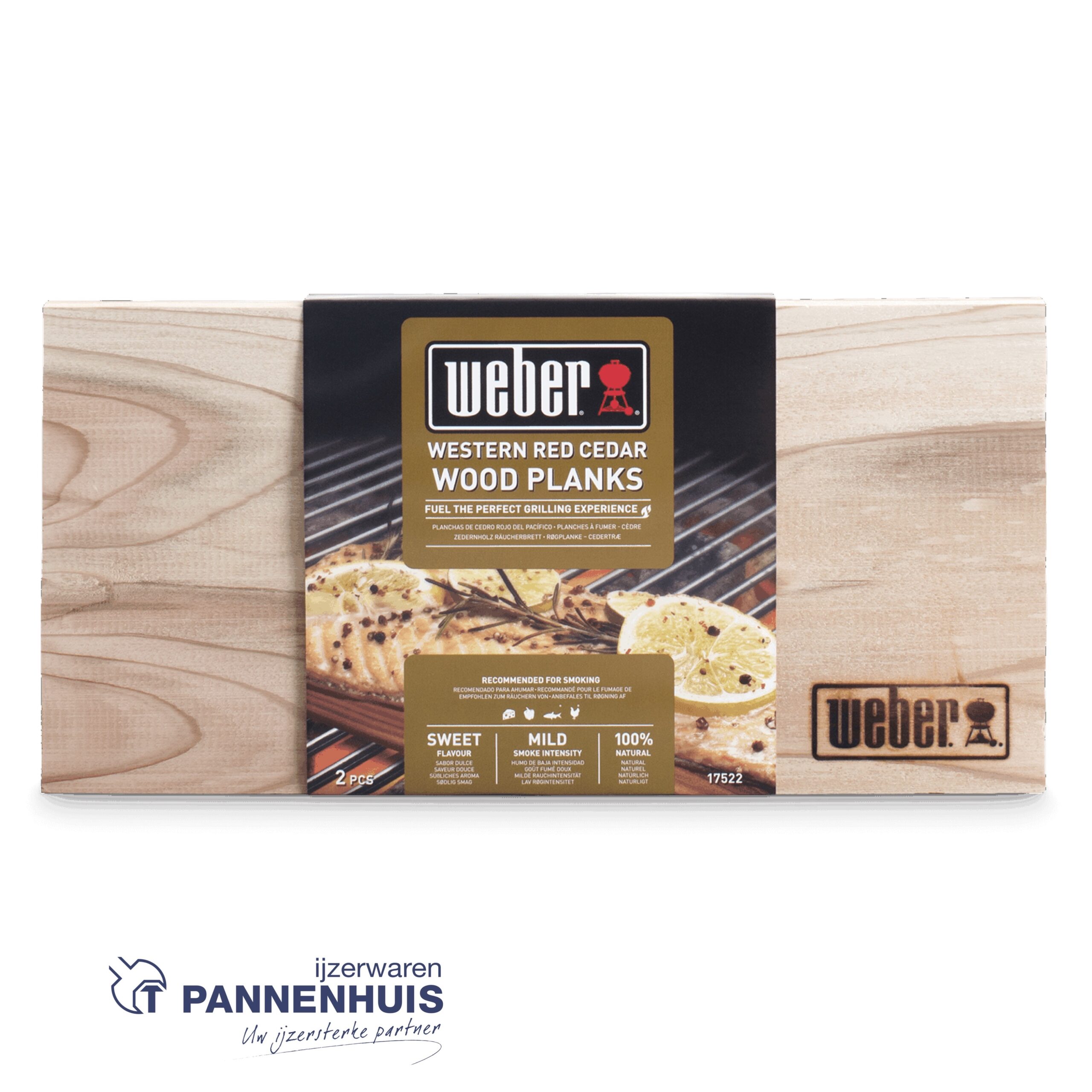 Weber Cederhouten rookplank 15x30 cm 2 stuks - Afbeelding 2