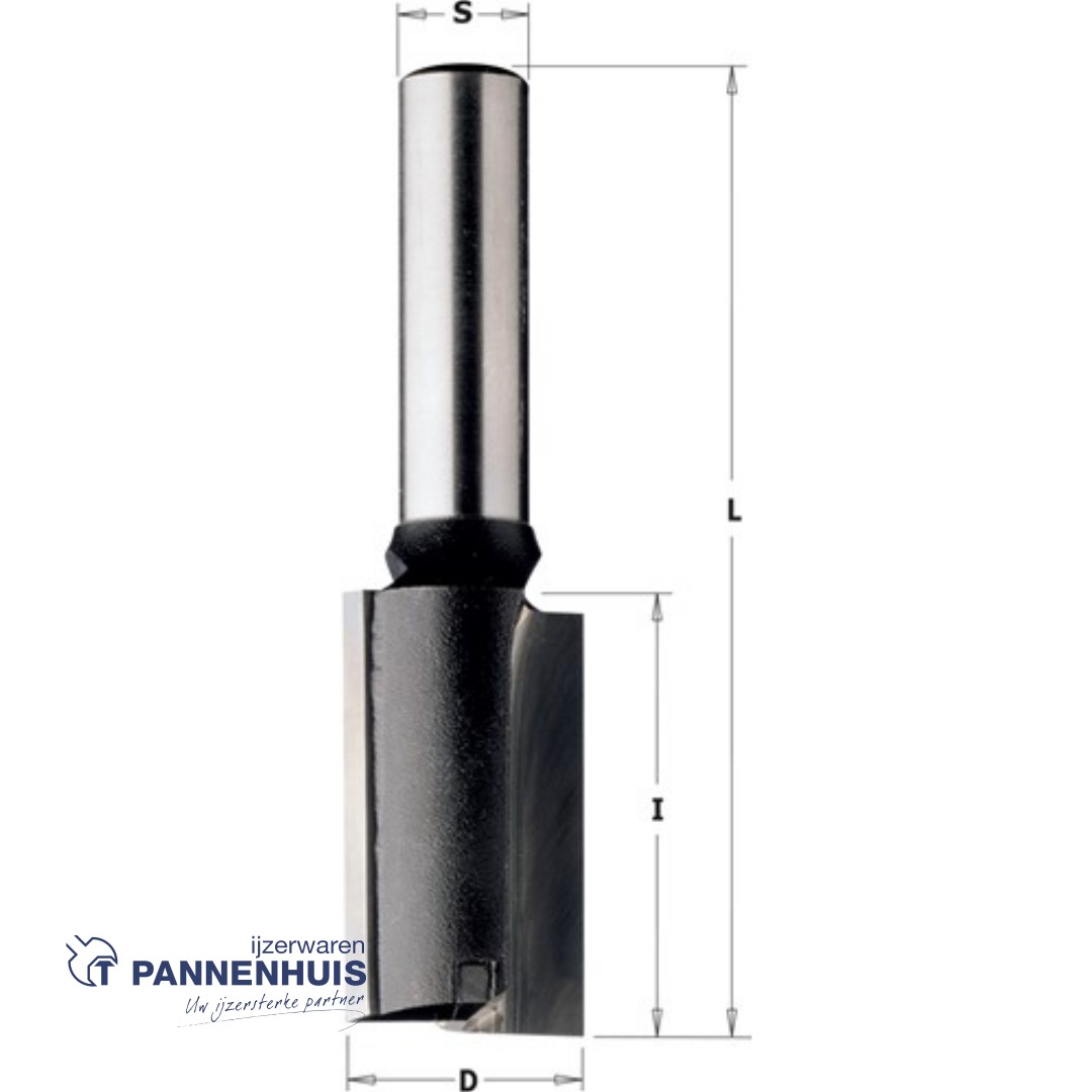 CMT Rechte groeffrees, HW D=26 x 35mm L=90 S=12 Z2+1