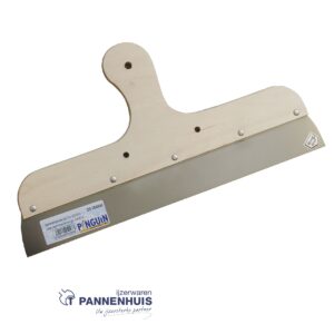 Spackmes 400 mm / 0,7 mm met houten greep - inox