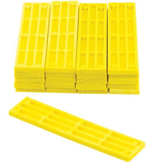 glas afstandshouder PVC 100x22x4 Geel (100st)