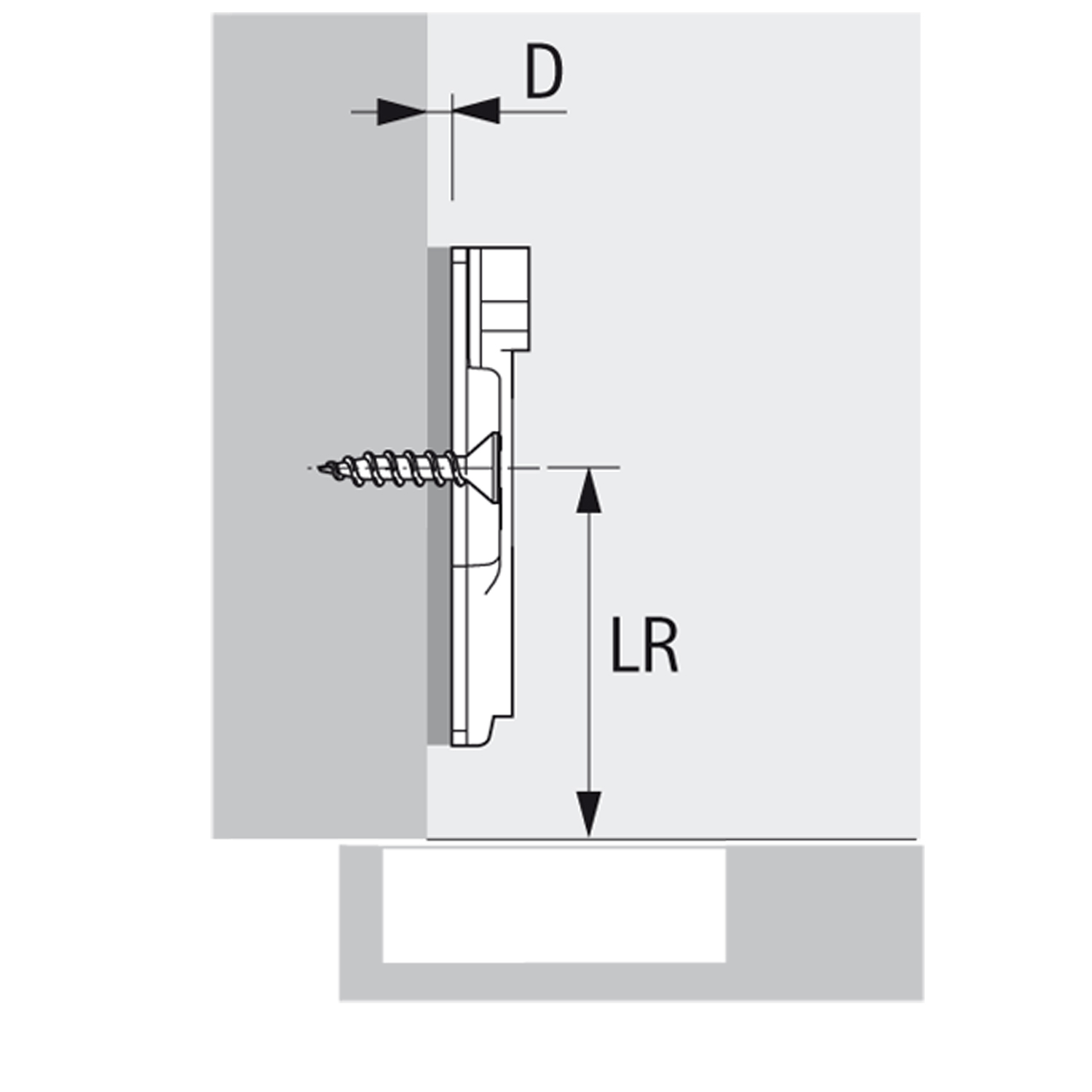 Hettich Kruismontageplaat te schroeven 5.0 mm - Afbeelding 2