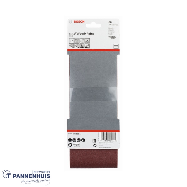 Bosch Schuurband X440 100x610 K 60 BFW 3 St. - Afbeelding 2