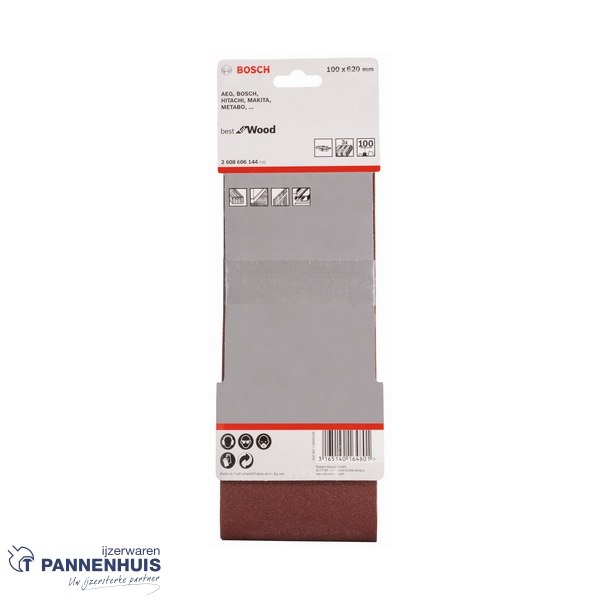 Bosch Schuurband X440 100x620 K100 BFW 3 St. - Afbeelding 2
