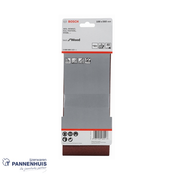 Bosch Schuurband X440 100x560 K 40 BFW 3 St. - Afbeelding 2