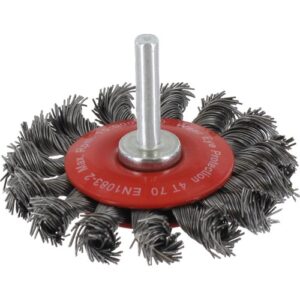 Ivana stiftborstel links getordeerd staaldraad met schacht 6mm 70x0.50mmx6mm