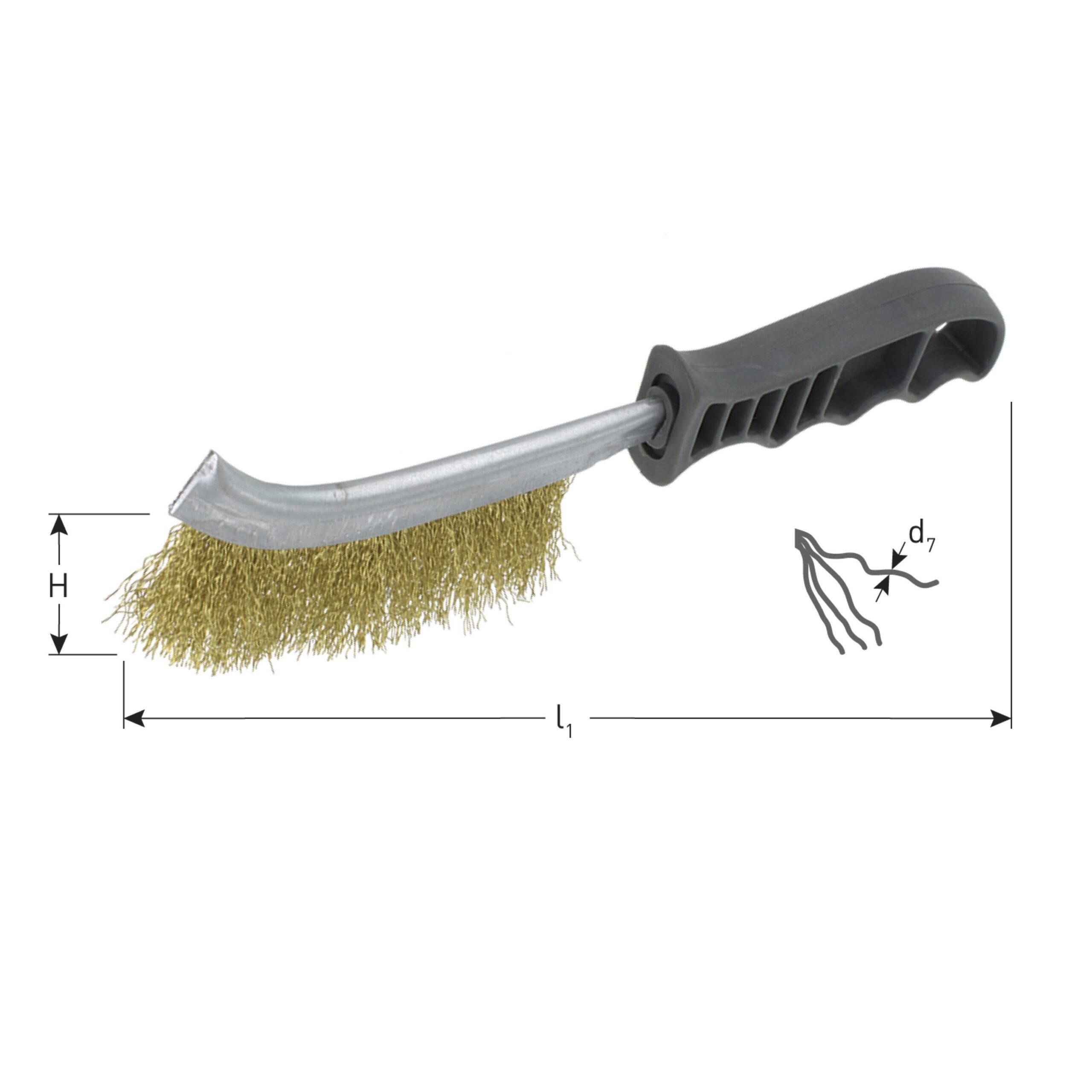 Ivana handborstel messingdraad 265x28x0.30mm - Afbeelding 2
