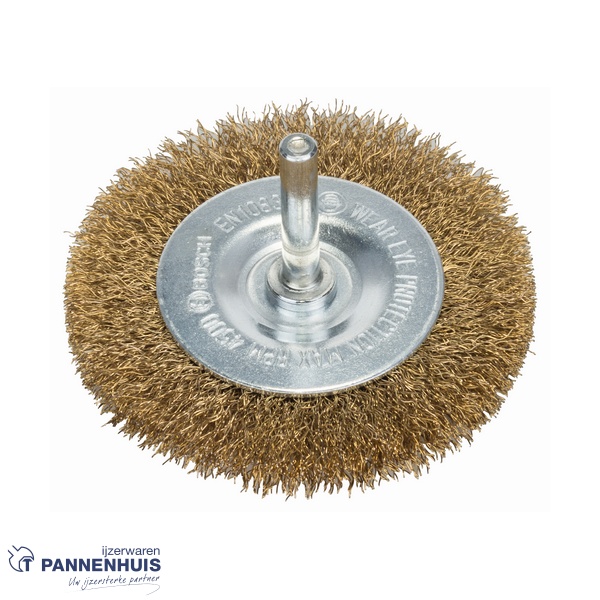 Bosch schijfborstel gegolfd 75 X 0,2 MM 10 mm vermessingd