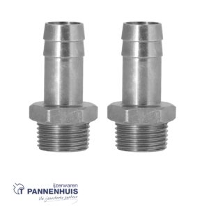 Airpress Slangpilaar 2 x 8 mm x 1/4" uitwendig