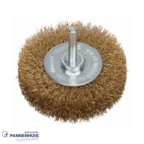 Bosch schijfborstel gegolfd 75 X 0,2 MM 16 mm vermessingd