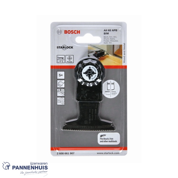 Bosch Starlock AII 65 APIB BIM, Wood+Metal, Curved-Tec 65 x 40 5x - Afbeelding 2