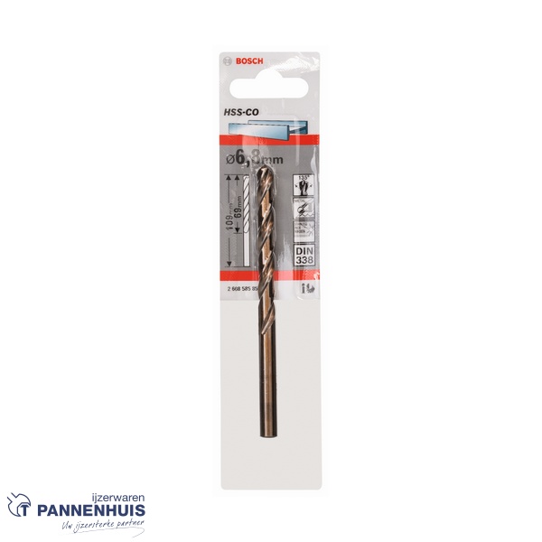 Bosch Metaalboor HSS-Co, DIN 338, 6,8 x 69 x 109 mm - Afbeelding 2