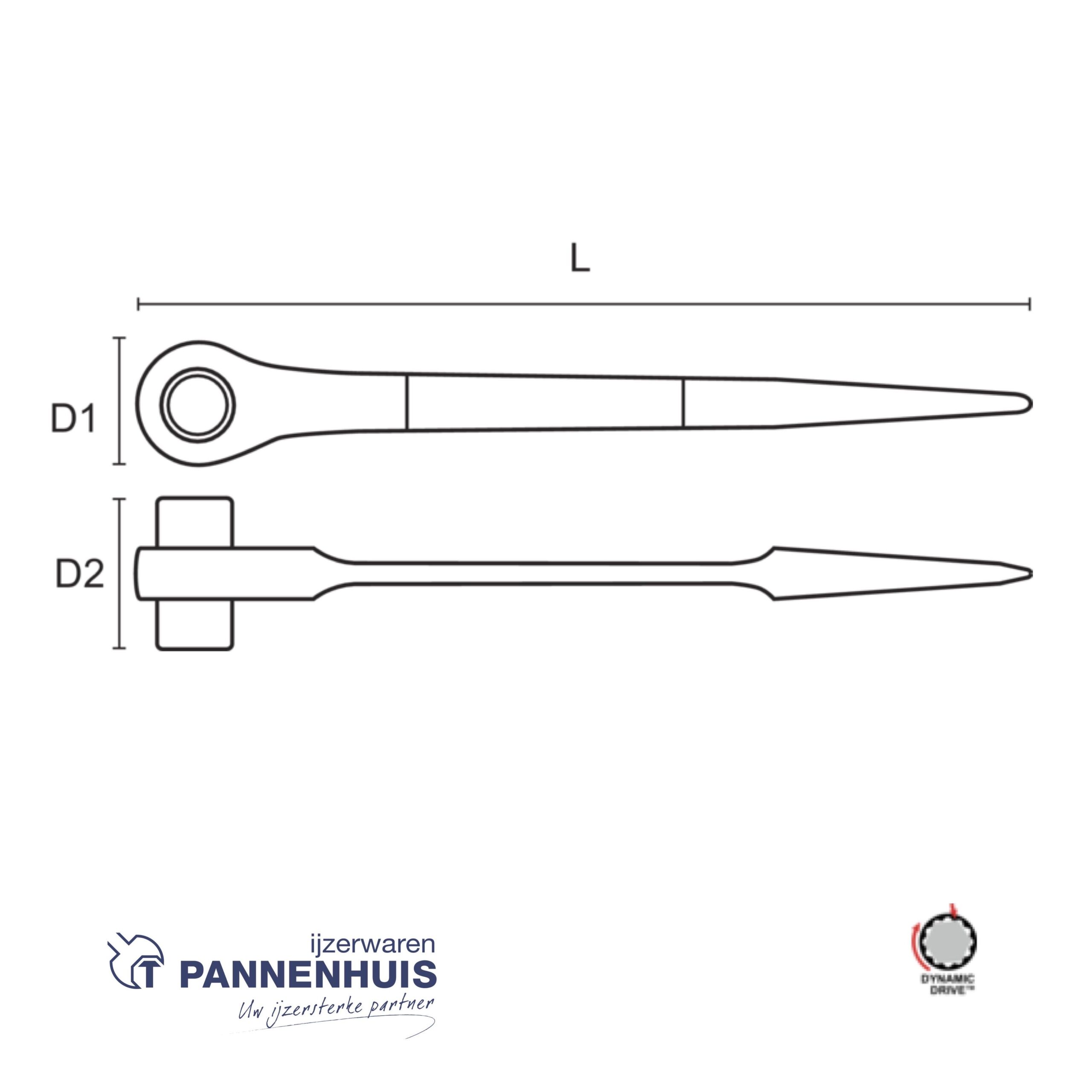 Bahco Steigerratel 1/2" 27-30 mm - Afbeelding 4