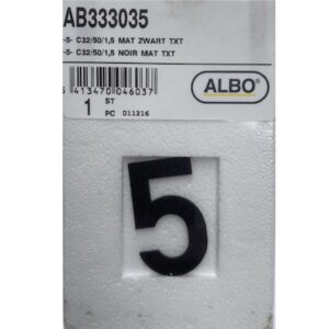 eSafe -5- cijfer mat zwart E32/050/1,5