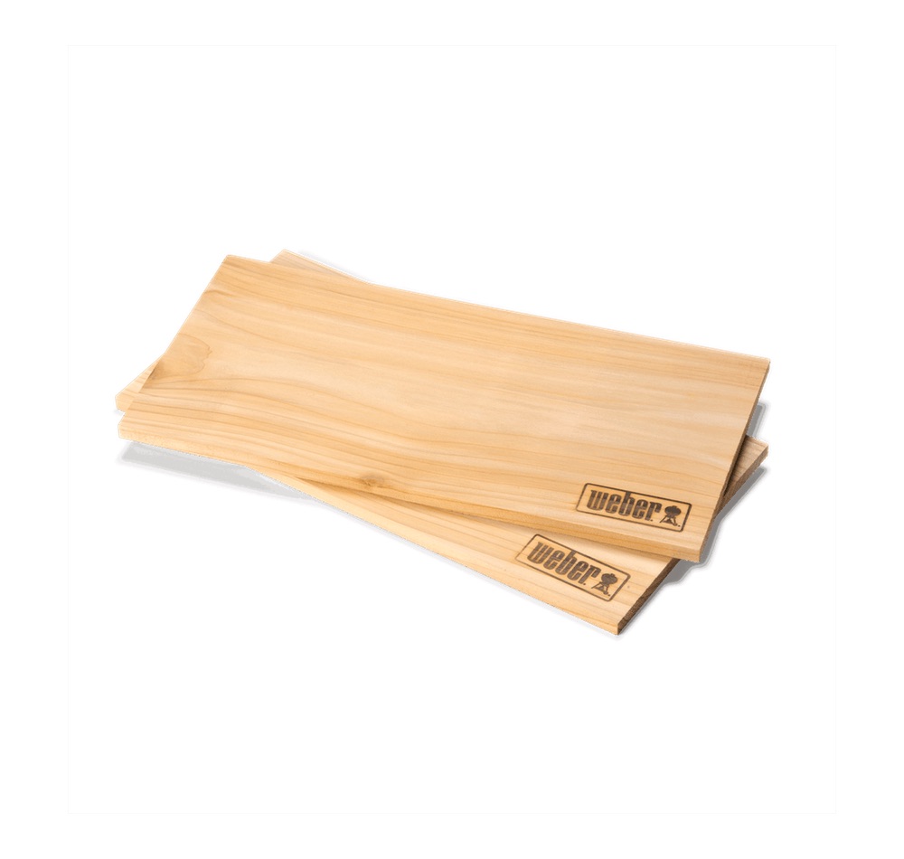 Weber Cederhouten rookplank 15x40 cm 2 stuks