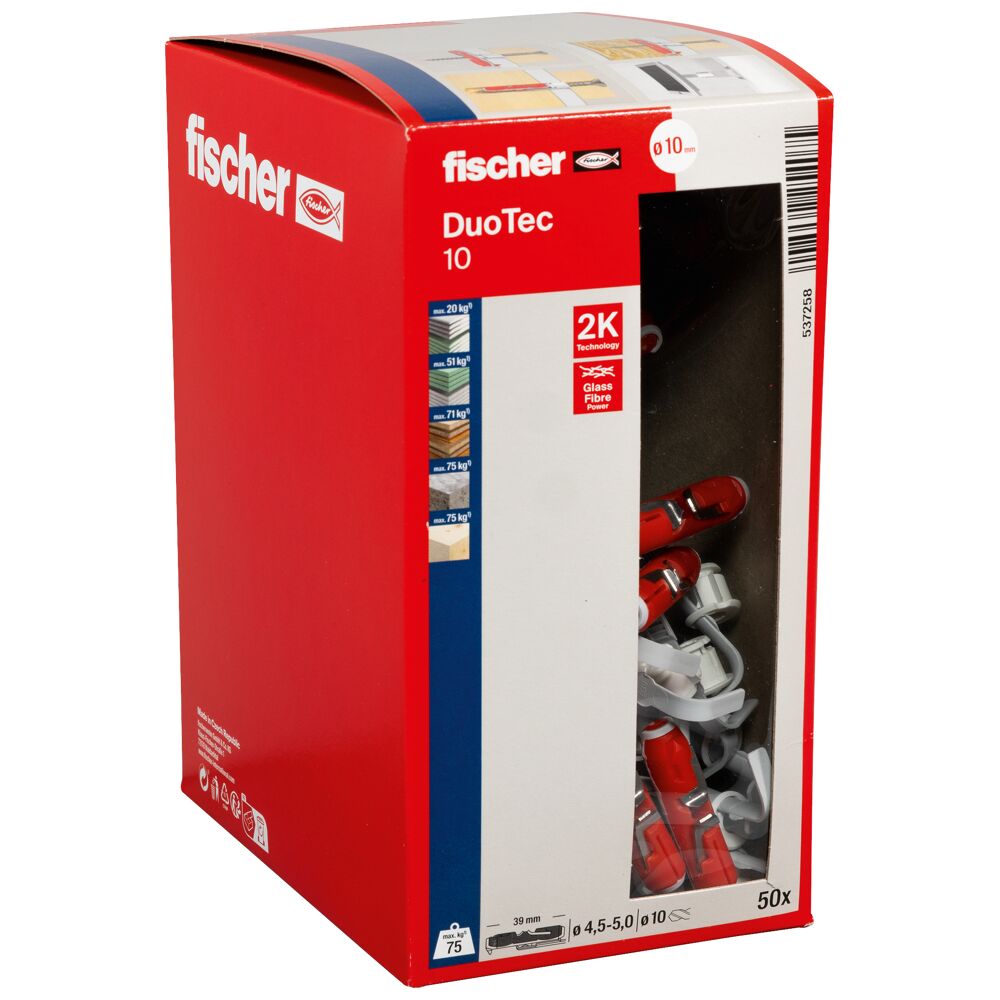 fischer Hollewandplug DuoTec 10 (50st) - Afbeelding 2