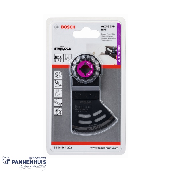 Bosch Starlock AYZ 53 BPB BIM hout + abrasieve materialen 53x40 - Afbeelding 2
