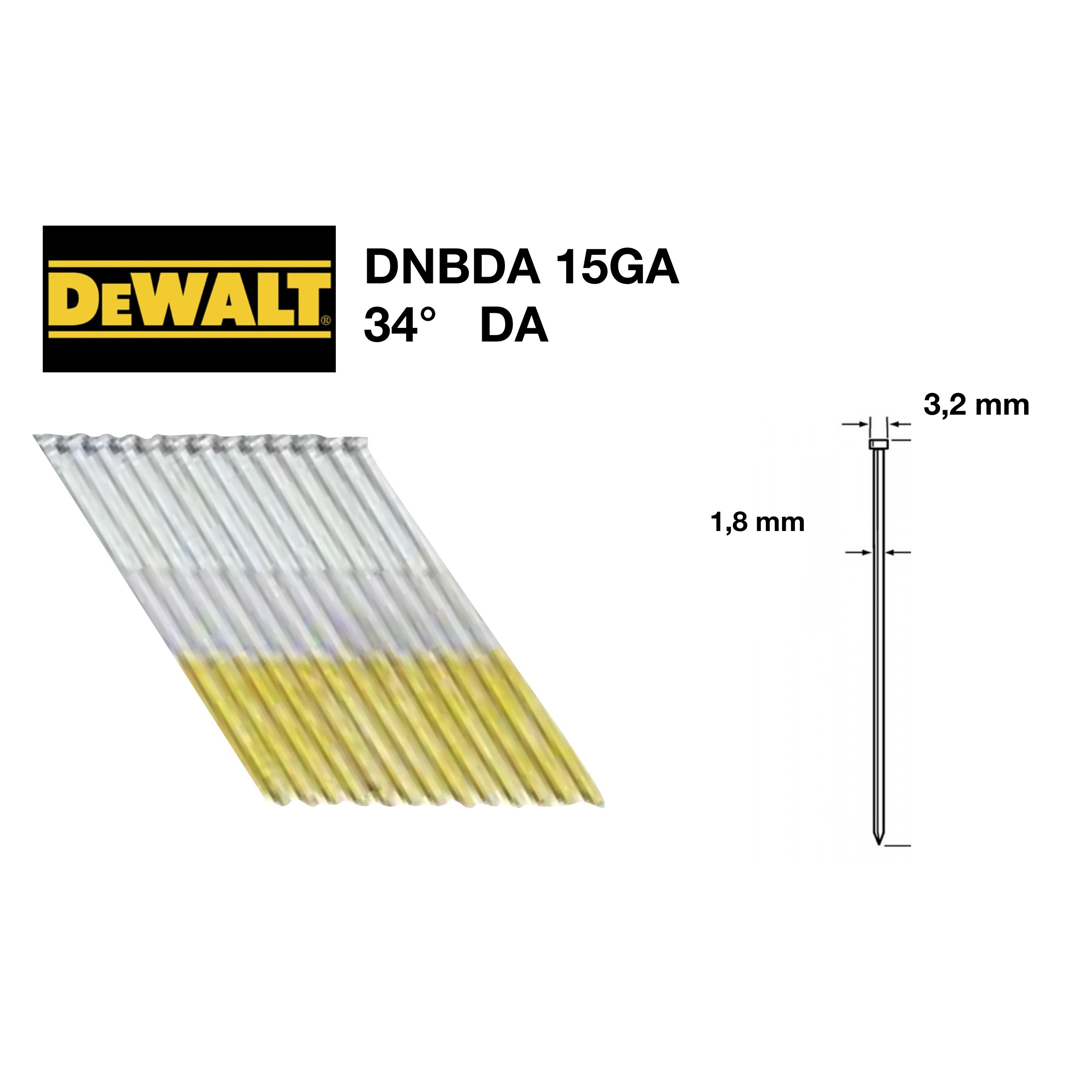 Dewalt DNBDA15 Nagels 1.8-38 Galva 4000 st (DA)