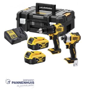 Dewalt DCK2062M2T 18V XR Brushless set Schroef/klopboormachine + slagschroevendraaier 2x4.0Ah