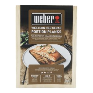Weber Cederhouten portie rookplankjes 15x11 cm 4 stuks