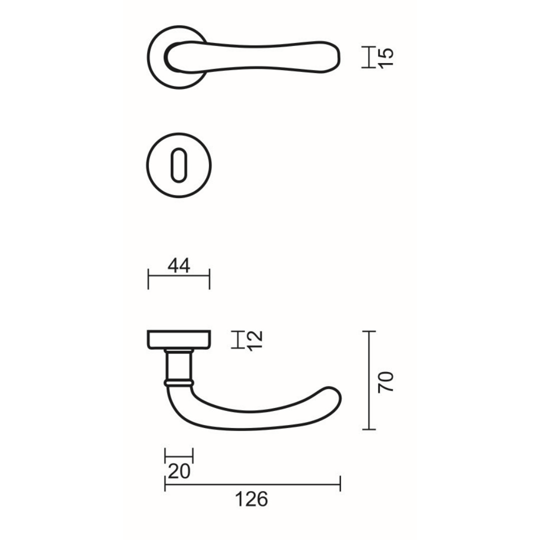 Deurkruk Pro IBRA TITANIUM R+E - Afbeelding 2