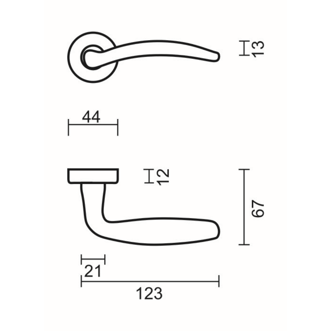 Deurkruk Pro FRANCY TITANIUM R+NO KEY - Afbeelding 2