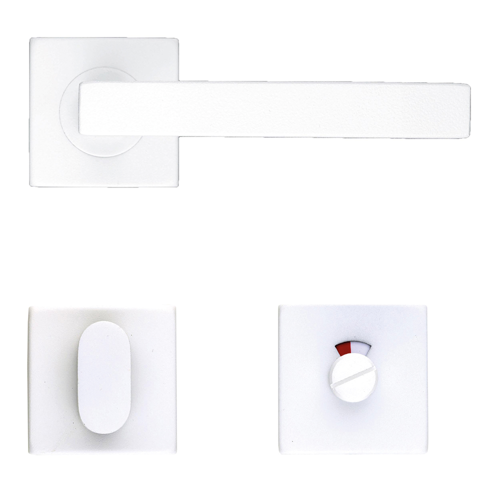 Deurkruk Pro KUBIC SHAPE 16MM WIT R+WC