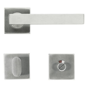 Deurkruk Pro FLAT KUBIC SHAPE 19mm Inox Plus R+WC
