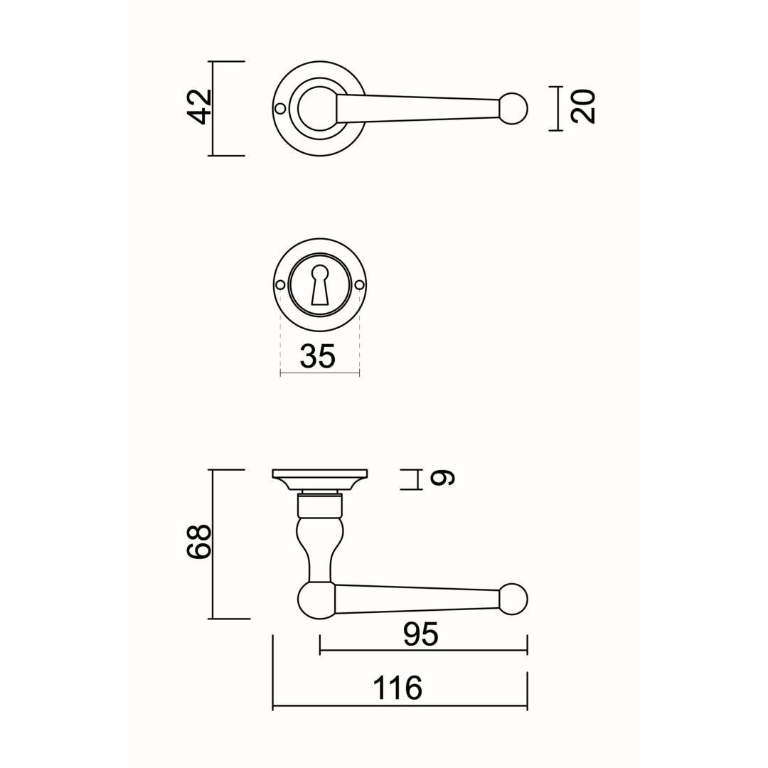 Deurkruk Pro GIGI FONT R+E - Afbeelding 2