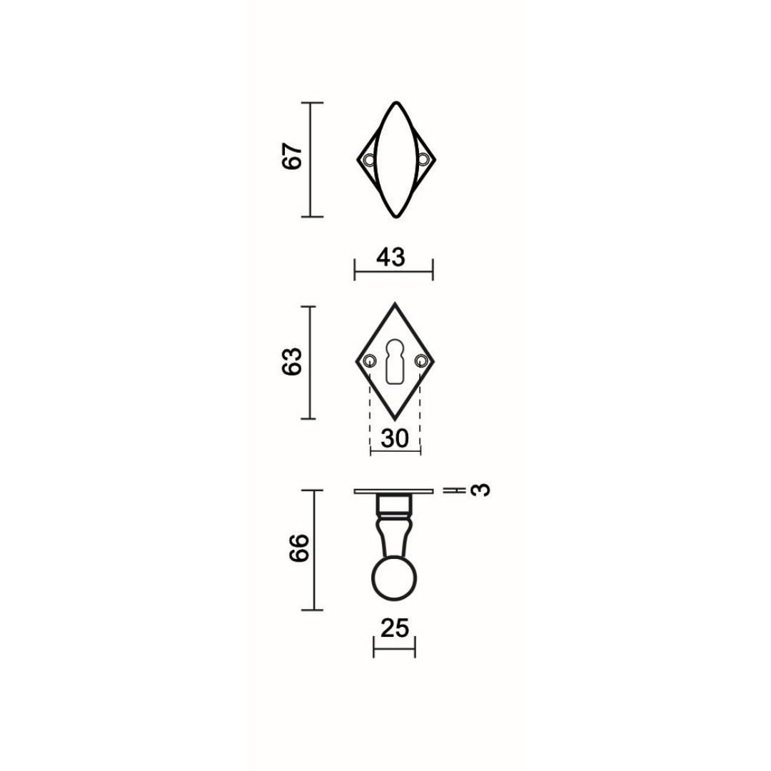 Deurkruk Pro OLINA Font Ruit R+E - Afbeelding 2