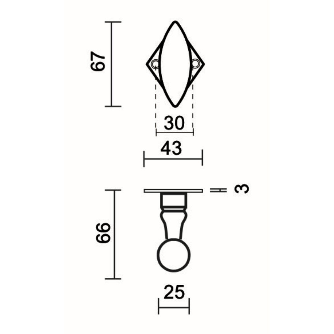 Deurkruk Pro OLINA Font Ruit R+NO KEY - Afbeelding 2
