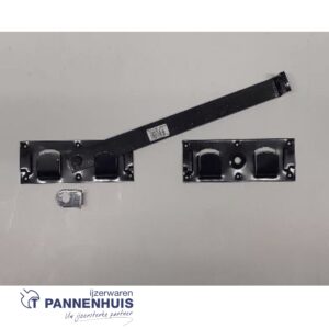 Overslaggrendel - lengte: 450mm - platen: 185x73x2,5mm - zwart gepoedercoat