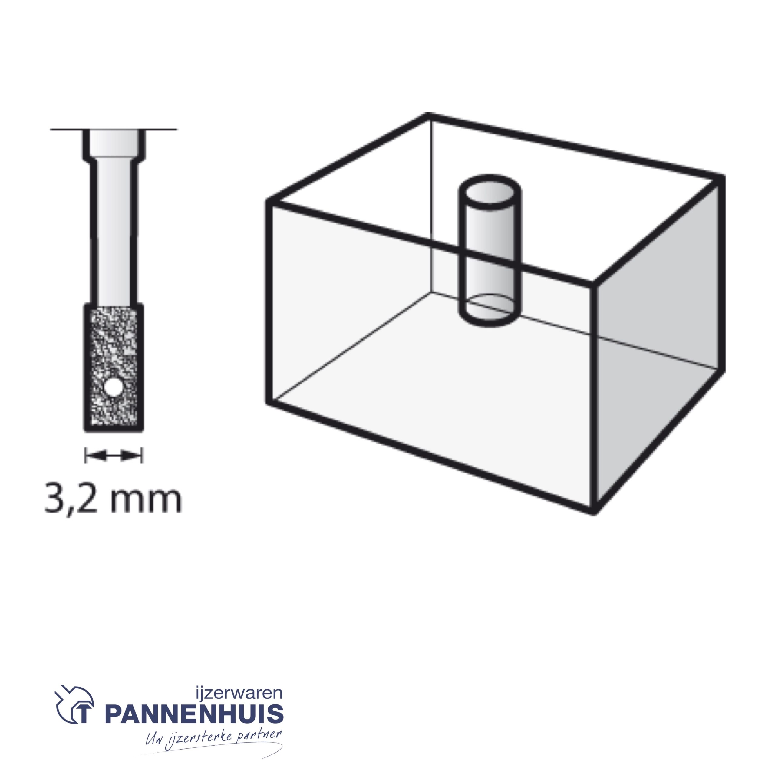 Dremel 662JB, Glasboor 3,2 mm - Afbeelding 3