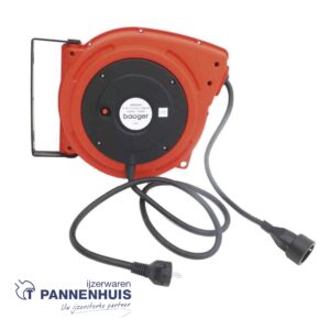 Bauger Kabeloproller 15 m + 1m 3x2,5mm ABS